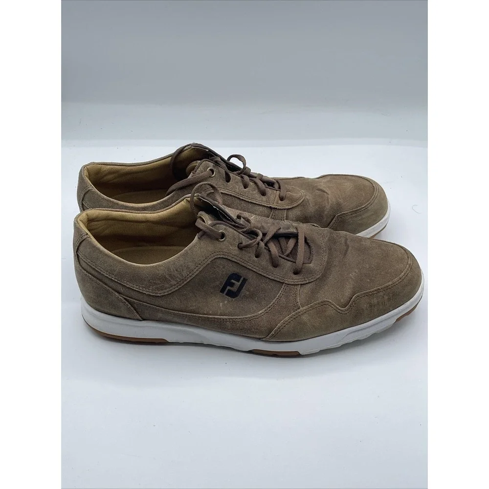 FootJoy Mens 54512 Spikeless Men's Size 12 M Tan Brown Suede Golf Shoes